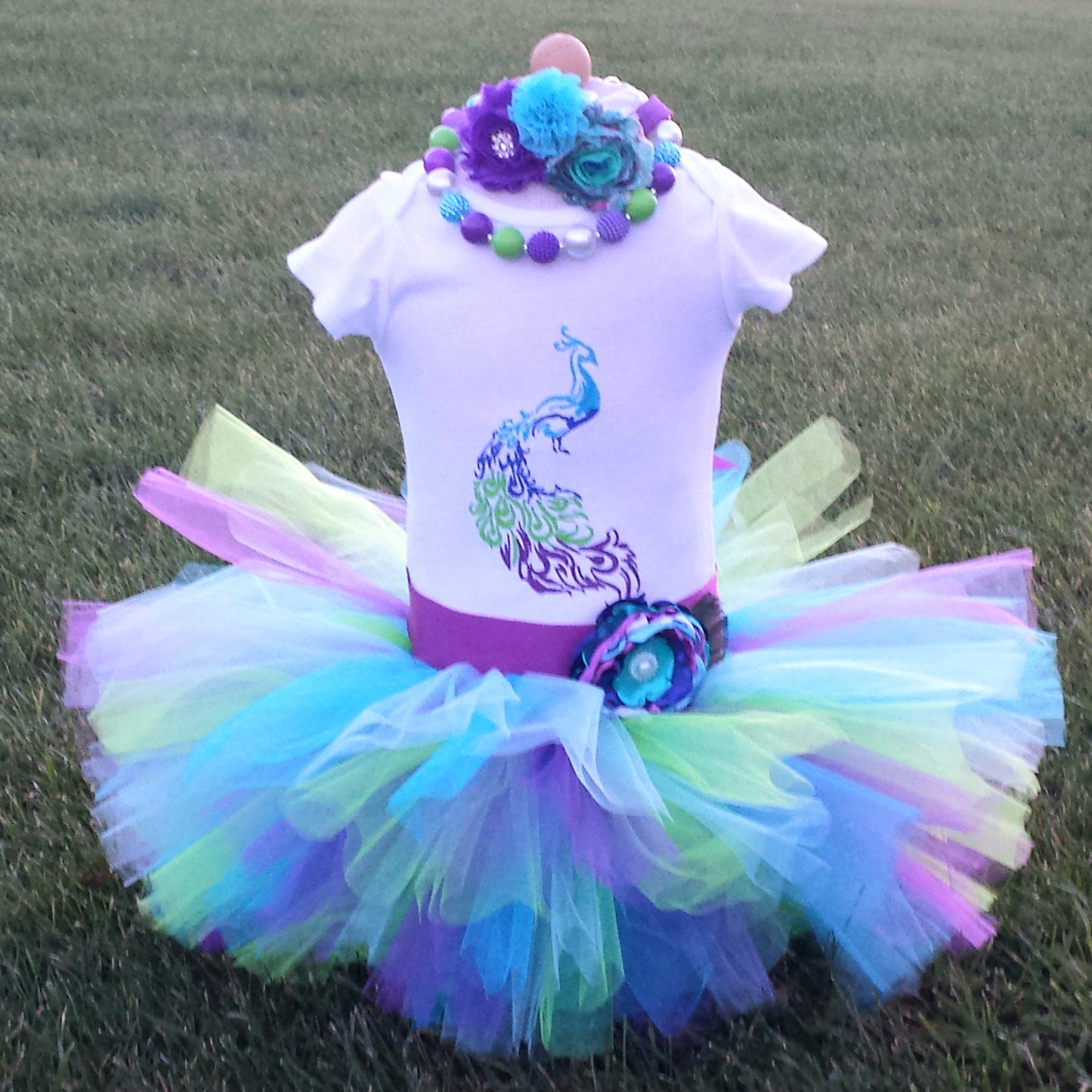 Double full Grow with Me Tutu's, Embroidered custom onsies, Necklaces, headbands, sashes and more! Don't see an option you need? Contact me.