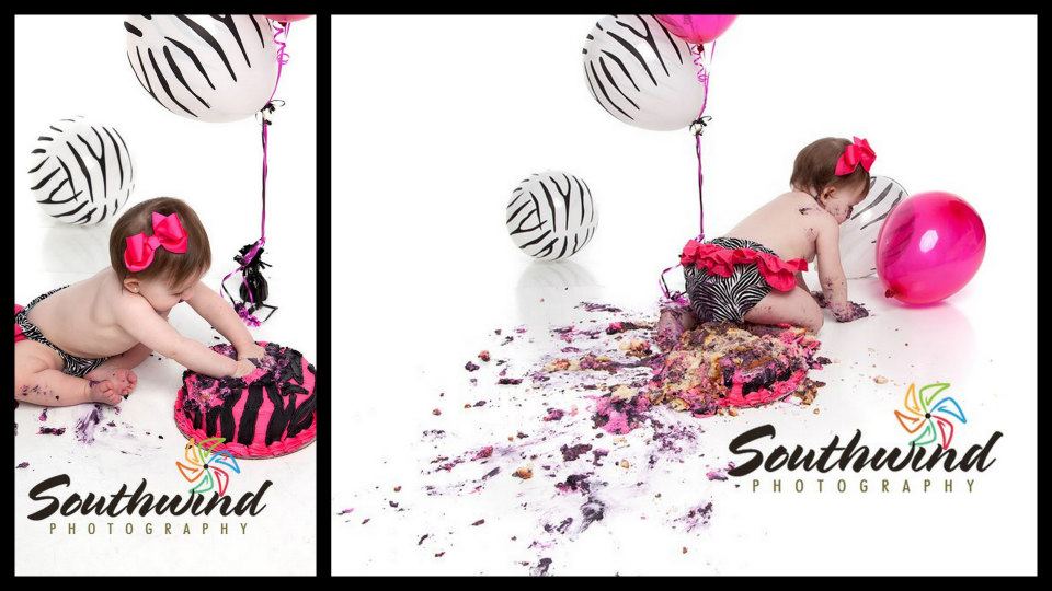 Cake smashes are even more adorable with these sweet ruffle or basic diaper covers and no slip hair clips.  Customize yours today.