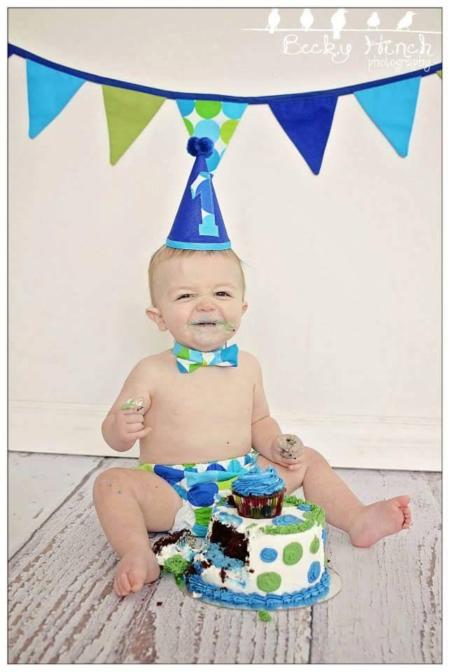 Banner props are customized to match every theme.  Adjustable Toddler Ties, Party hats and diaper covers also available.