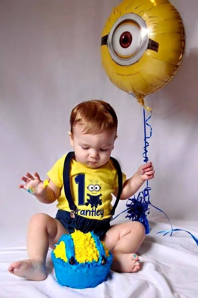 The only limit is your imagination!  This Minion themed birthday onsie is hand dyed embroidered & complete with denim diaper cover and suspenders.